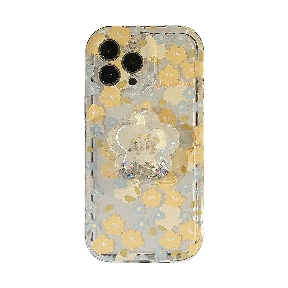 Floral Shell Case for iPhone 13/14/15 Pro Max