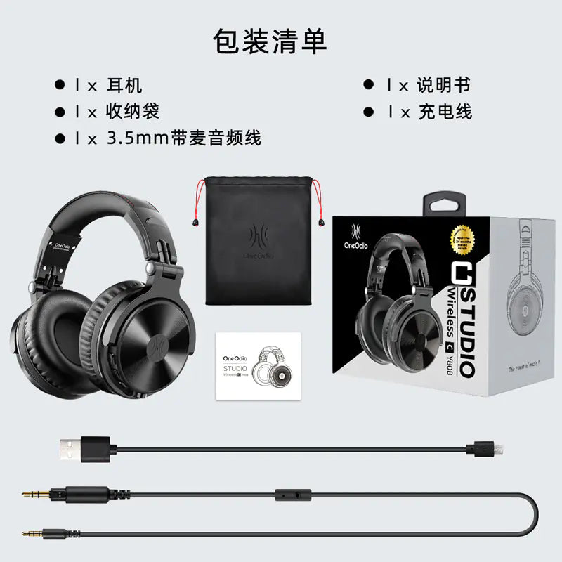 OneOdio Wireless Bluetooth Headphones with Detachable Cable