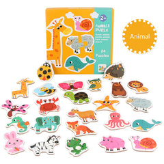 Animal Transportation Map and Fruit Vegetable Puzzle Toy