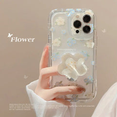 Floral Shell Case for iPhone 13/14/15 Pro Max