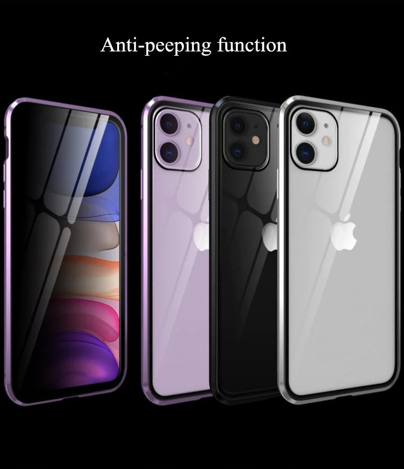 Double-Sided Glass Magnetic Phone Case for Apple