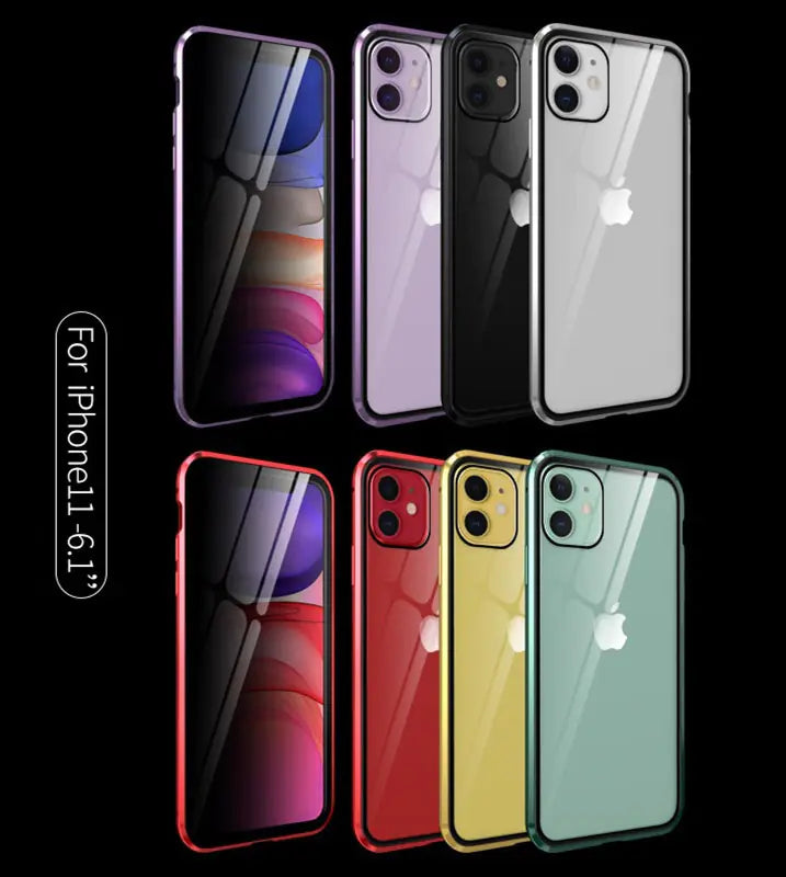 Double-Sided Glass Magnetic Phone Case for Apple