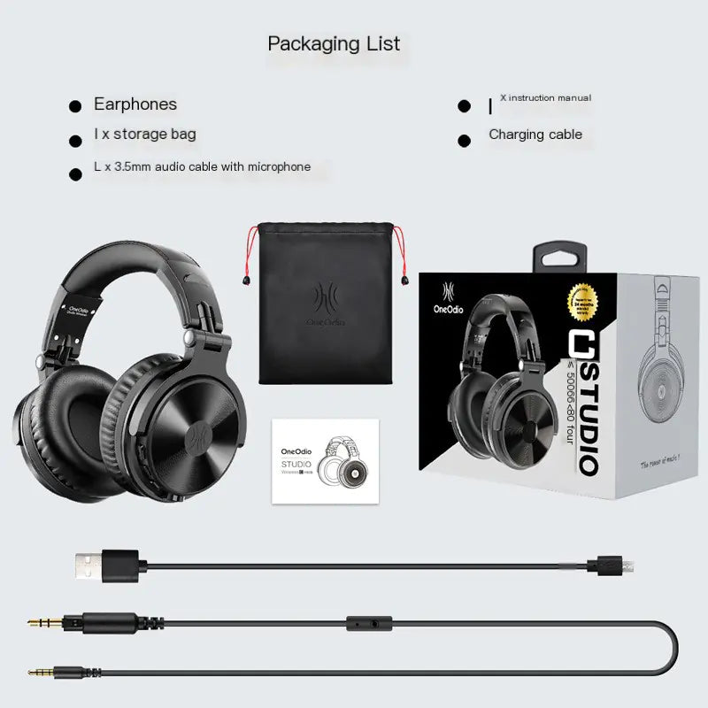 OneOdio Wireless Bluetooth Headphones with Detachable Cable