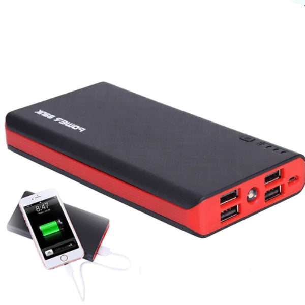 20000mAh High-Capacity Power Bank – 2.1A Fast Charging, Lightweight 275g, Compact (Red/Green/Blue/Orange)