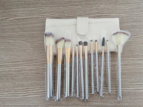 Persian Makeup Brush Set – 12/18/24 Pieces with Champagne Handles & Synthetic Fiber Bristles