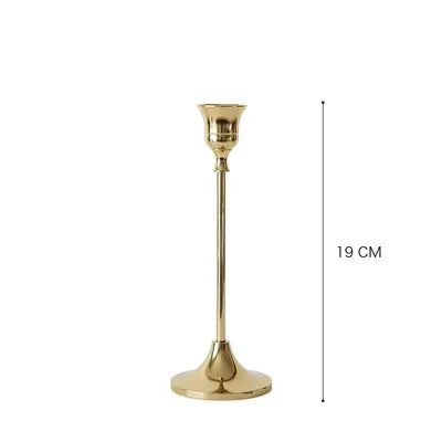 Elegant Vintage Gold Candle Holder – Antique Finish Centerpiece for Taper, Pillar & Votive Candles