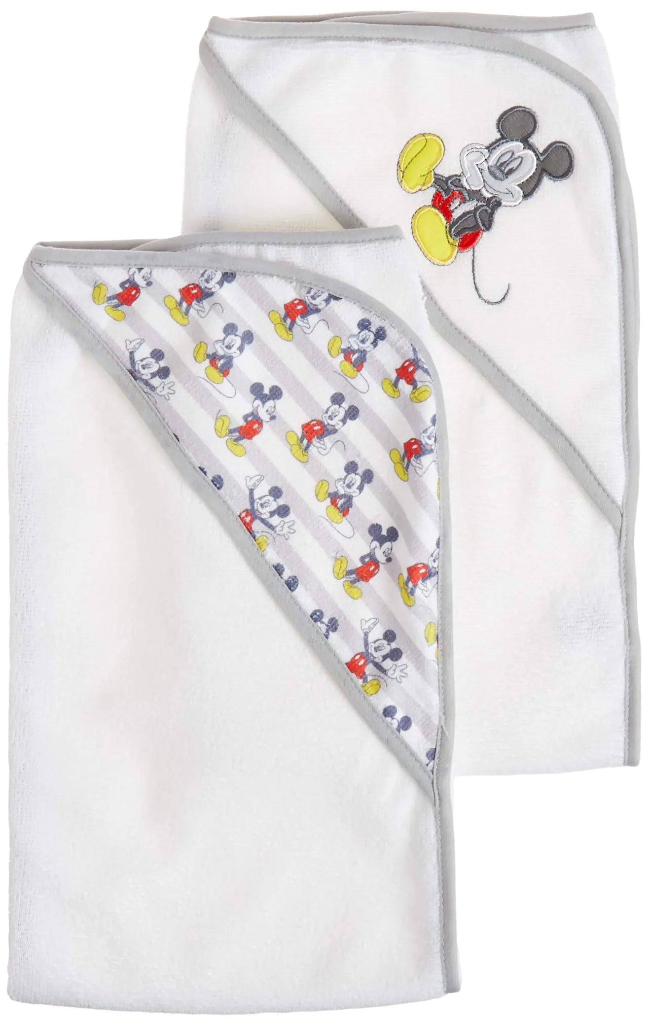 Disney Mickey Mouse Baby 2 Pack Rolled Hooded Towels