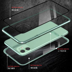 Double-Sided Glass Magnetic Phone Case for Apple