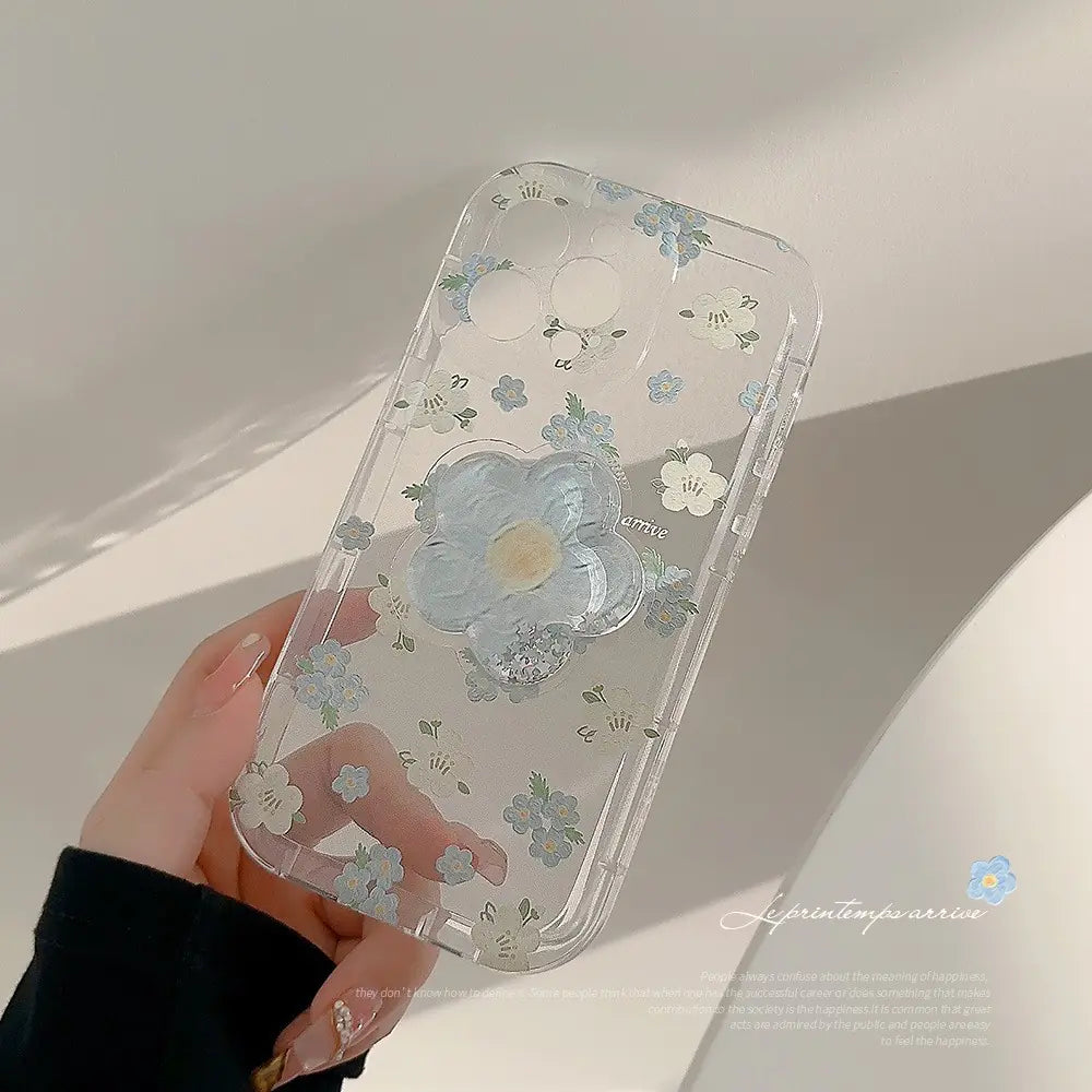 Floral Shell Case for iPhone 13/14/15 Pro Max