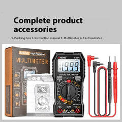 High-Precision Digital Multimeter – 600V AC/DC Voltage, Current & Resistance Tester with Clear Display