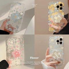 Floral Shell Case for iPhone 13/14/15 Pro Max