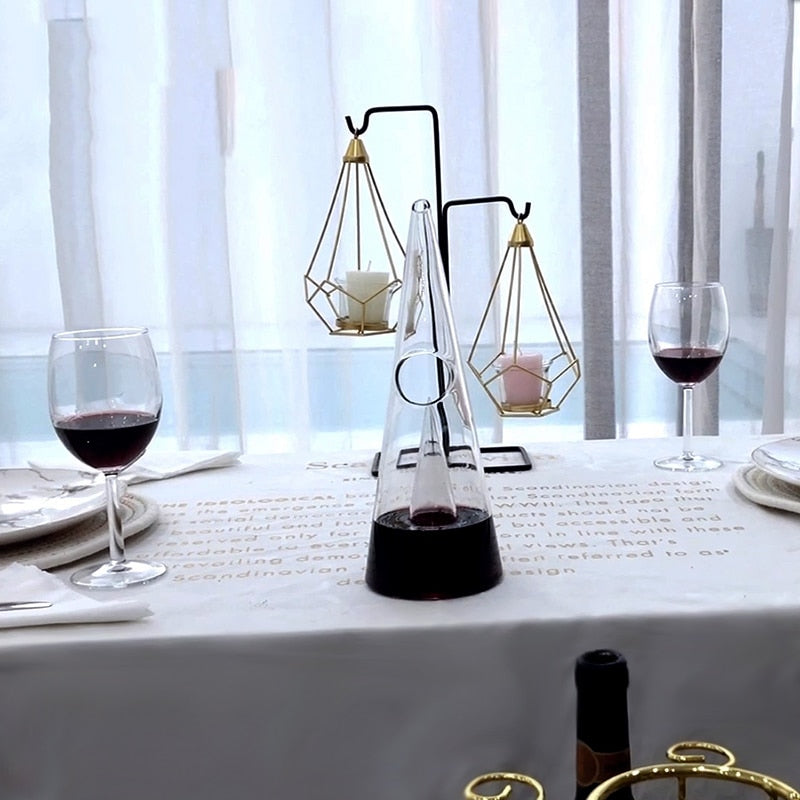 Elegant Pyramid Wine Decanter