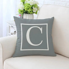 Single-Sided Printed Pillowcase with English Alphabet
