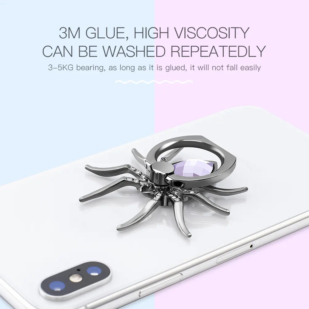 Creative Spider Ring Phone Holder - Metal Stand
