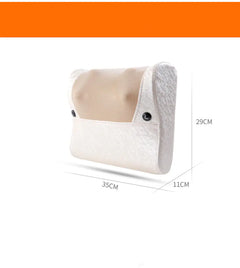 Electric Neck & Shoulder Massager Pillow – 8-Head Infrared Massage Cushion for Home (Beige, PU Leather)