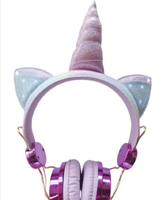 Wired Unicorn Kids Headphones – 3.5mm Plug, Mic, 1.5m Cable (6 Cute Styles) – Perfect Gift
