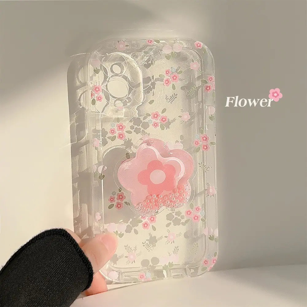 Floral Shell Case for iPhone 13/14/15 Pro Max