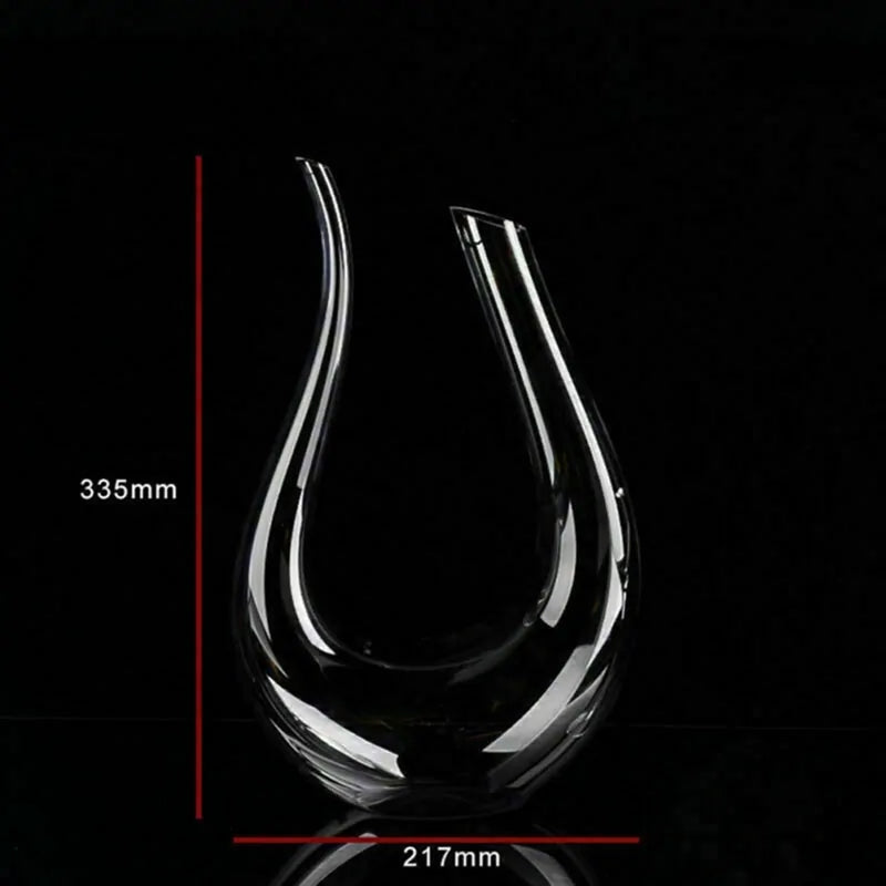Crystal U-shaped 1500ml (1.5L) Wine Decanter
