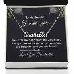 Custom Name Necklace - For Granddaughter From Grandmother