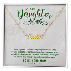 Custom Name Necklace - For Daughter From Mom