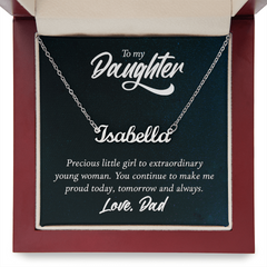 Custom Name Necklace - For Daughter From Dad