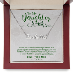 Custom Name Necklace - For Daughter From Mom