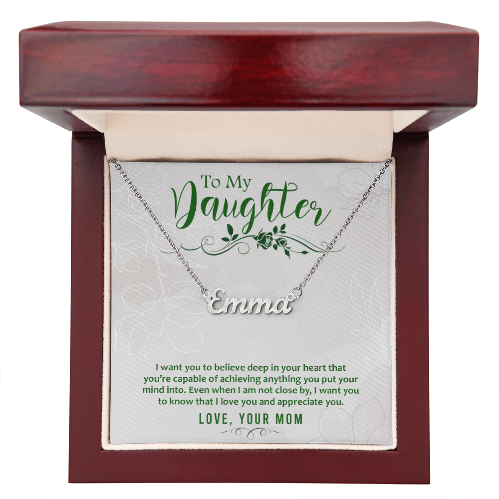 Custom Name Necklace - For Daughter From Mom