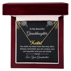 Custom Name Necklace - For Granddaughter From Grandmother