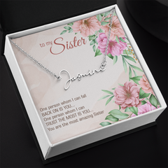 Signature Name Necklace - For My Sister