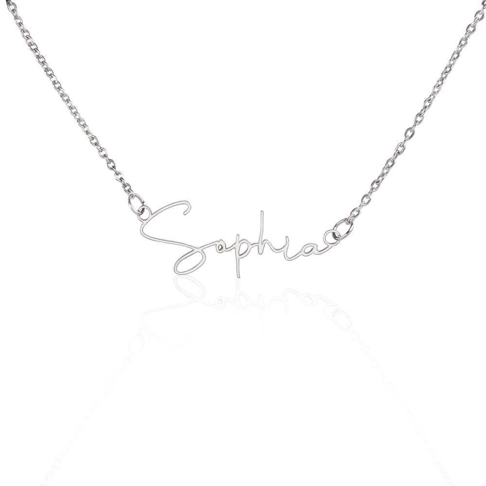 Signature Name Necklace - For My Sister