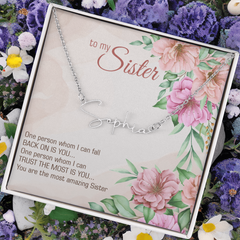 Signature Name Necklace - For My Sister