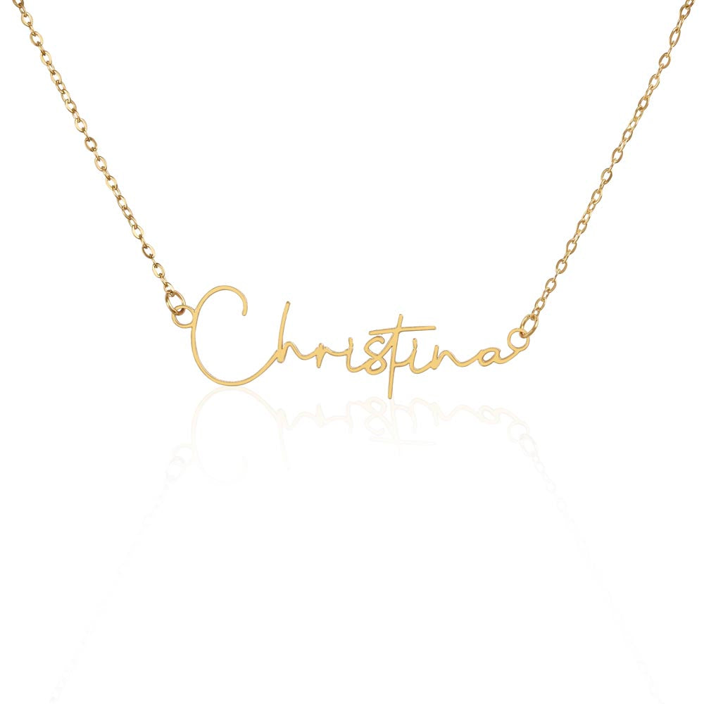 Signature Name Necklace - For My Sister