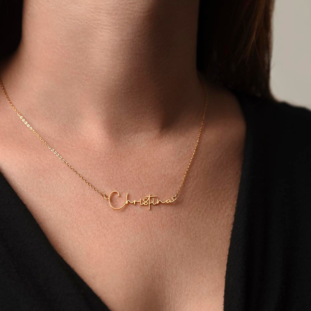 Signature Name Necklace - For My Sister