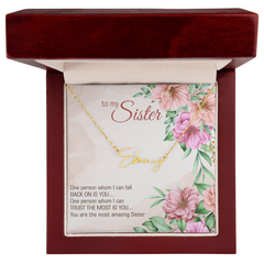 Signature Name Necklace - For My Sister