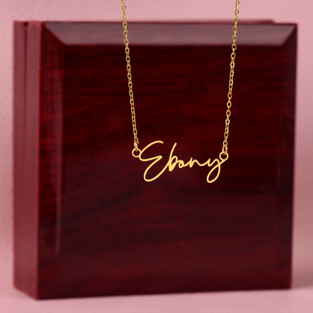 Signature Name Necklace - For My Sister