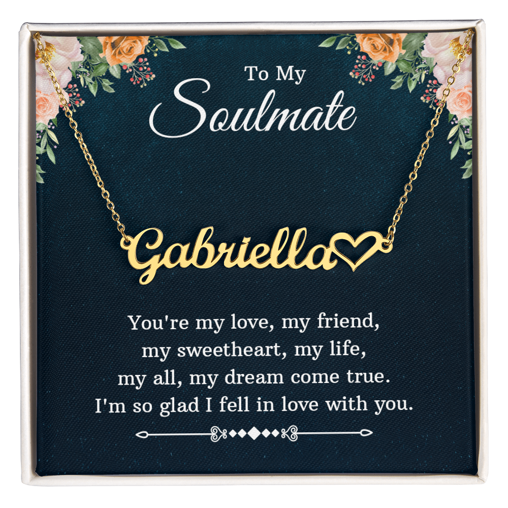 Heart Name Necklace - For Soulmate