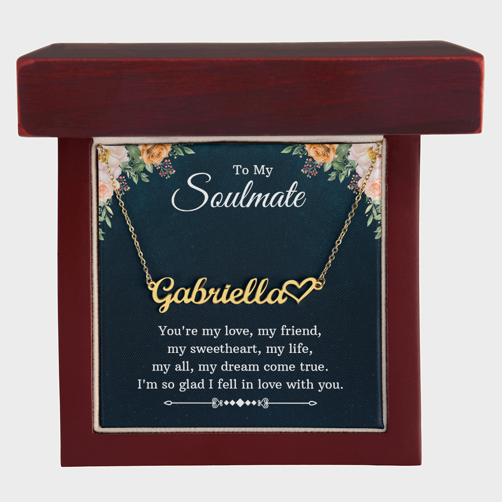 Heart Name Necklace - For Soulmate