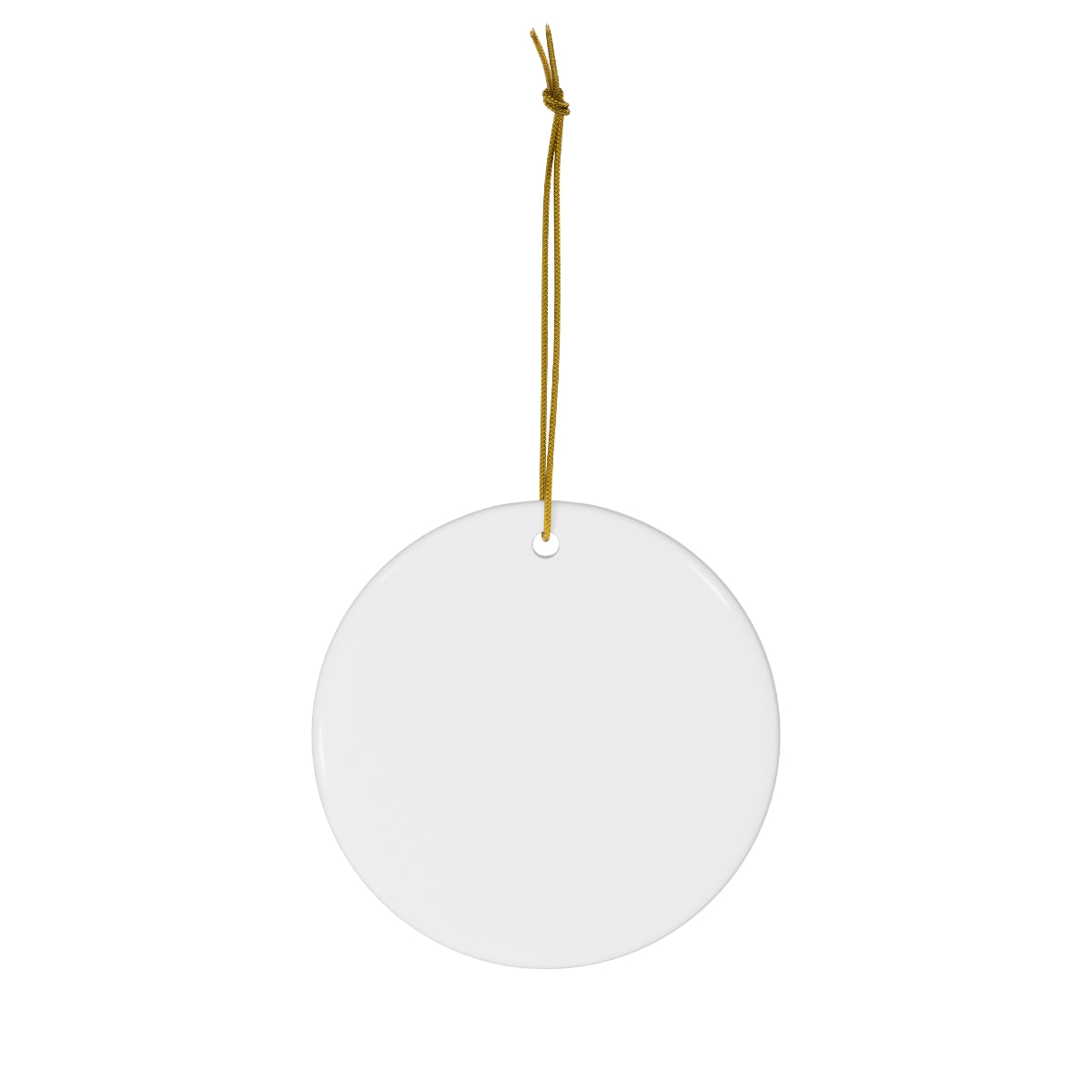 Personalized First Christmas Ornament – Custom Name & Year, Porcelain Circle