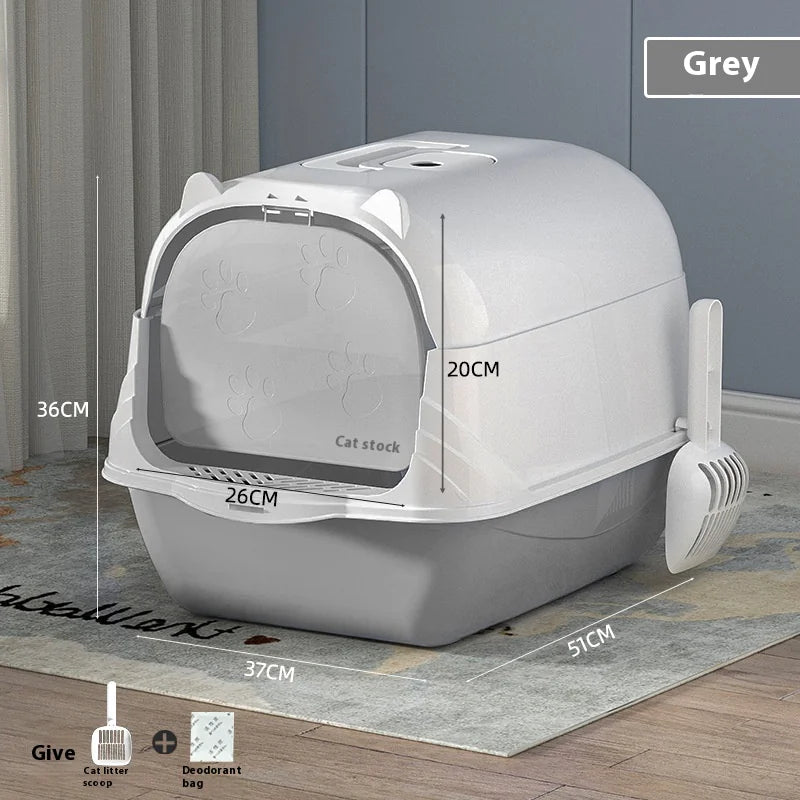 Large Enclosed Cat Litter Box