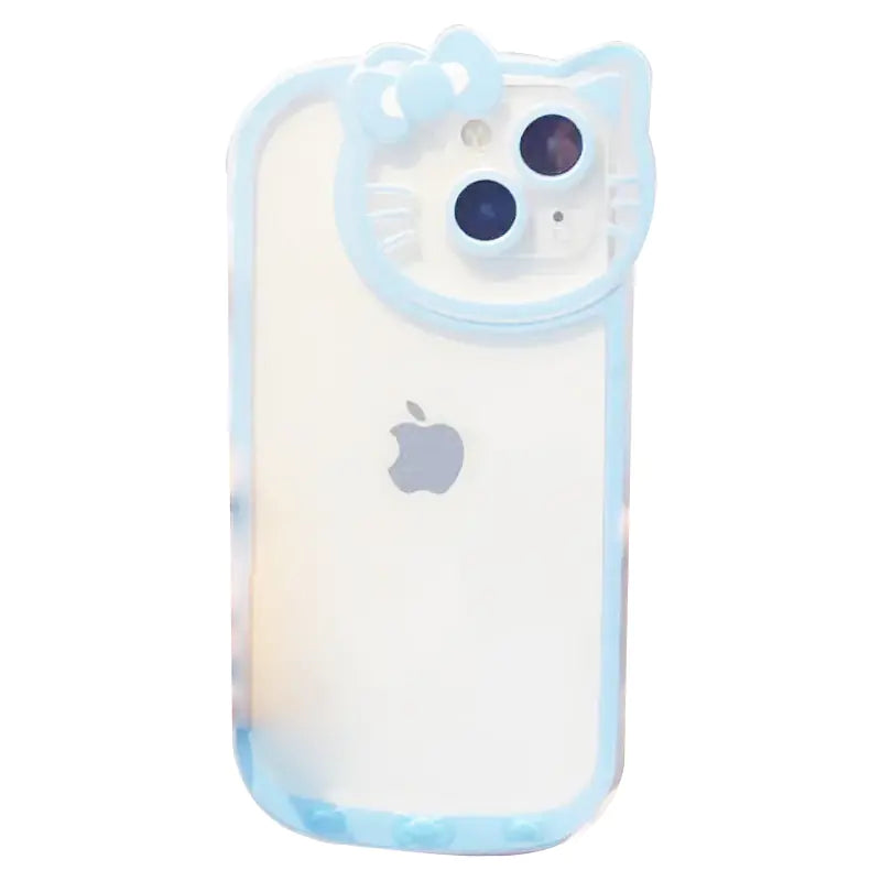 Hello Kitty iPhone Case – Clear Cartoon Silicone Cover for iPhone 11–15 (All-Inclusive, Multiple Colors)