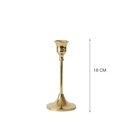 Elegant Vintage Gold Candle Holder – Antique Finish Centerpiece for Taper, Pillar & Votive Candles