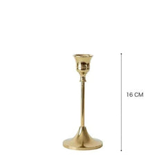 Elegant Vintage Gold Candle Holder – Antique Finish Centerpiece for Taper, Pillar & Votive Candles