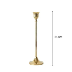 Elegant Vintage Gold Candle Holder – Antique Finish Centerpiece for Taper, Pillar & Votive Candles
