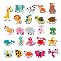 Animal Transportation Map and Fruit Vegetable Puzzle Toy