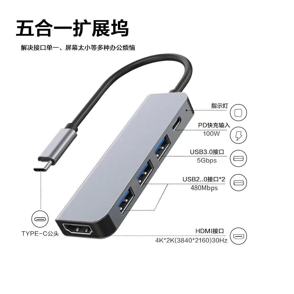 4-in-1 USB 3.0 Type-C Hub for Laptops