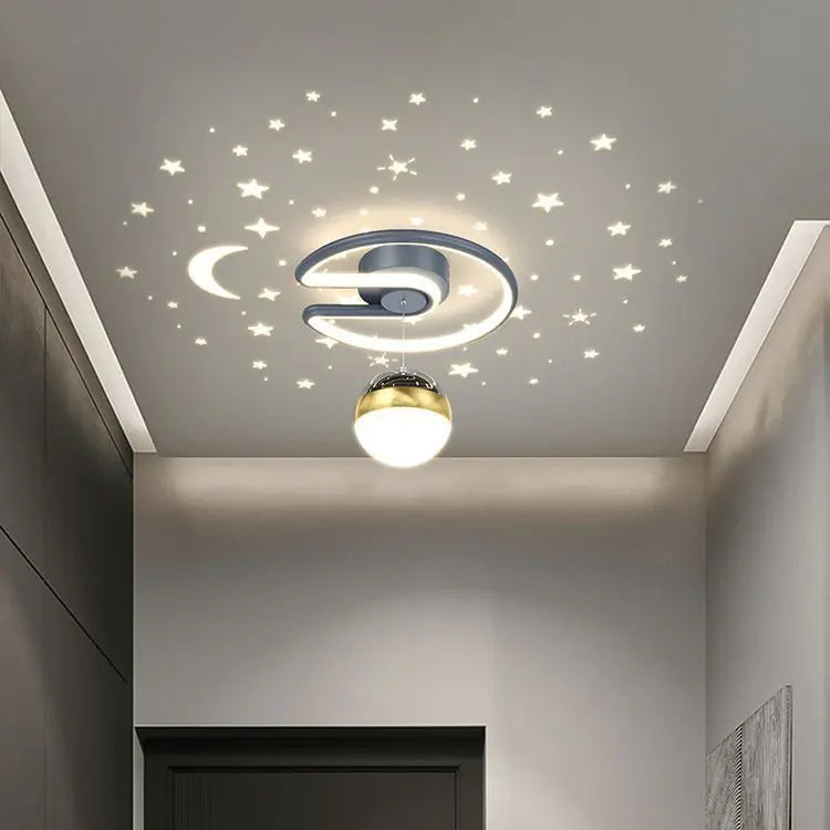 Modern Nordic Starry Sky Corridor Ceiling Light – LED Hallway Lamp with Aluminum & Iron Design