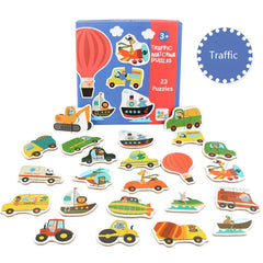 Animal Transportation Map and Fruit Vegetable Puzzle Toy