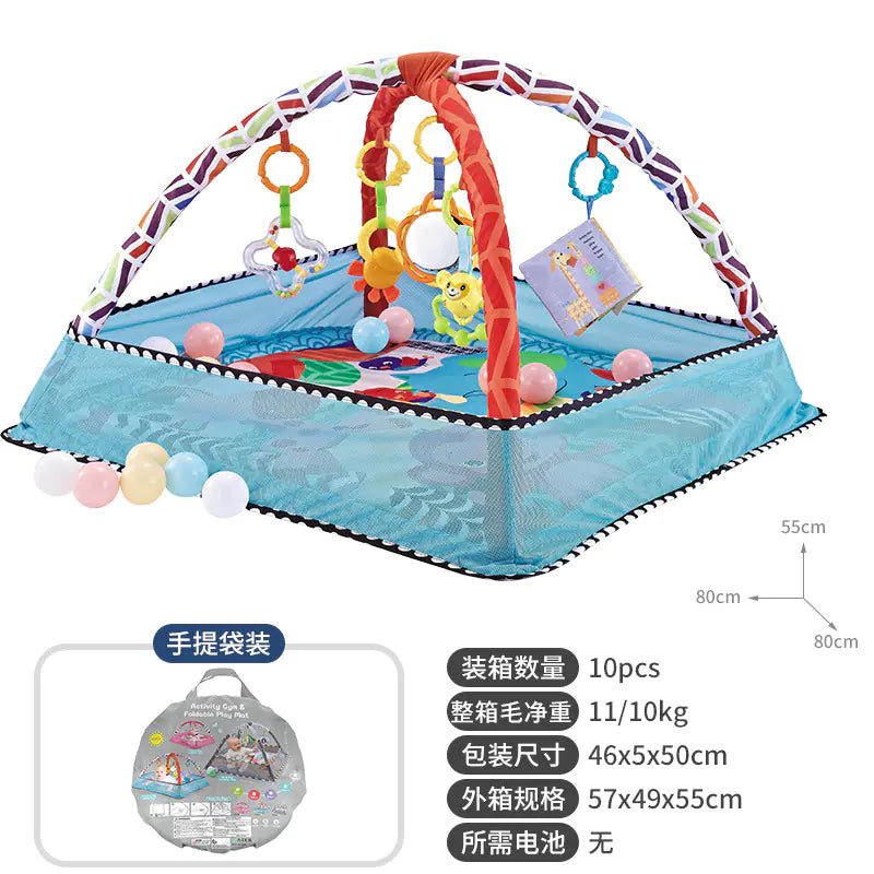 Baby Play Gym with Ocean Balls and Activity Fence