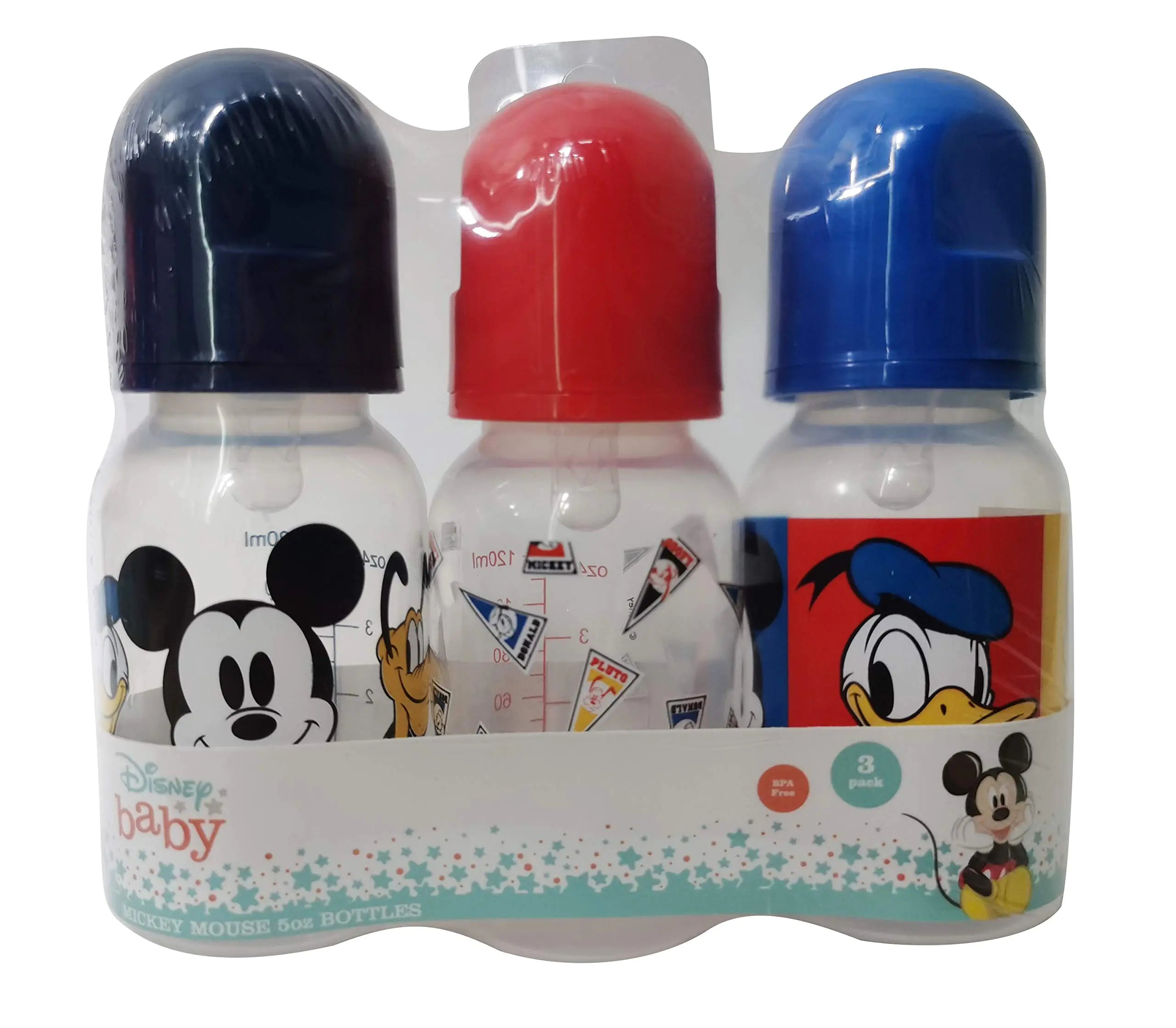 Mickey Mouse 5 oz Pack of Three Baby Bottles