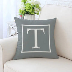 Single-Sided Printed Pillowcase with English Alphabet